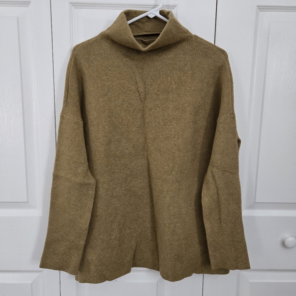 J. Jill High Neck Sweater Olive Green 🫒 Women's Size Medium